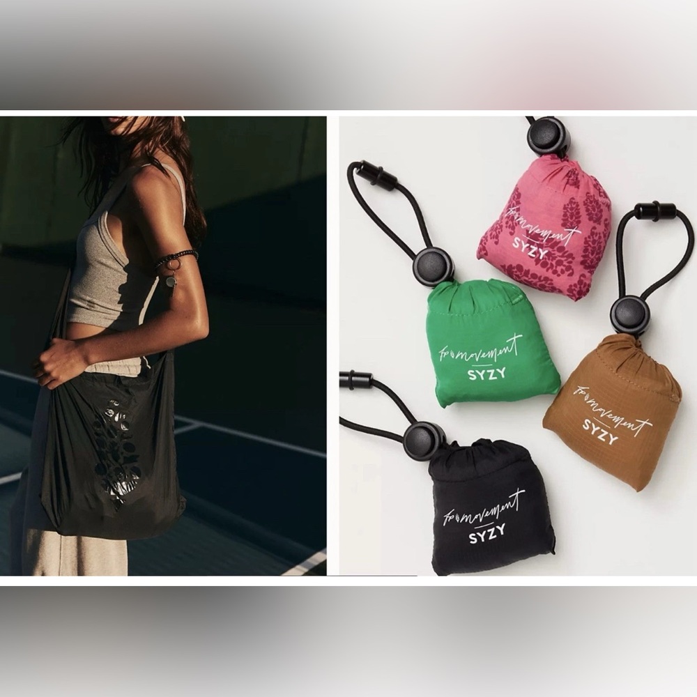 Free People Movement x Syzy Buti Packable Pink Compact Carryall Tote Bag Pouch
